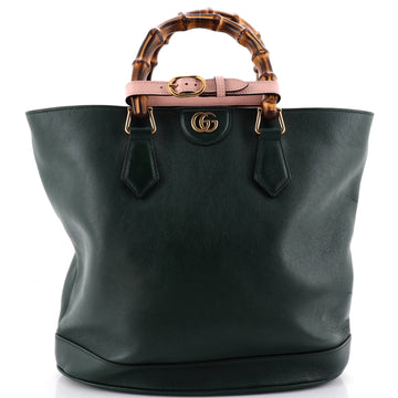 Gucci Diana Bamboo Handle Round Tote Leather Medium
