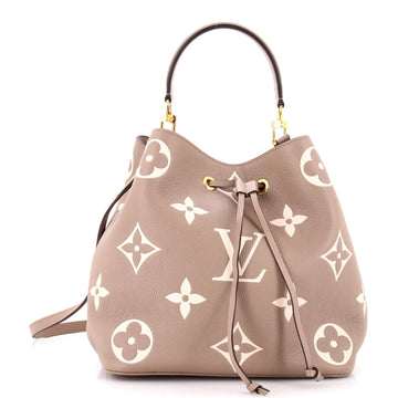 Louis Vuitton NeoNoe Handbag Bicolor Monogram Empreinte Giant MM