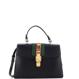Gucci Sylvie Top Handle Bag Leather Medium