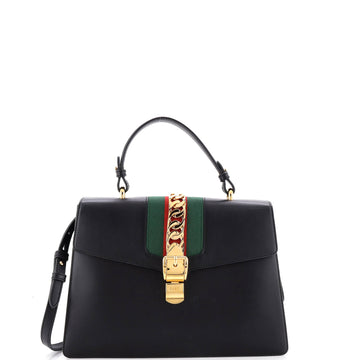 Gucci Sylvie Top Handle Bag Leather Medium