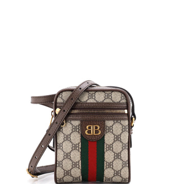 Balenciaga x Gucci The Hacker Project Zip Messenger Bag BB Coated Canvas Mini