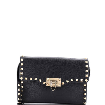 Valentino Garavani Rockstud Flip Lock Flap Bag Leather Medium