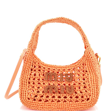 Miu Miu Wander Hobo Raffia Mini
