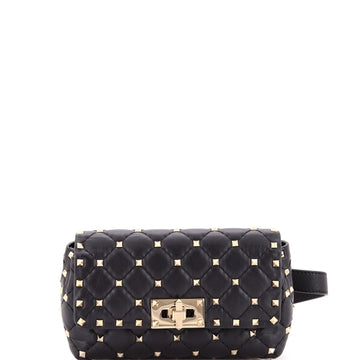 Valentino Garavani Rockstud Spike Turnlock Belt Bag Quilted Leather