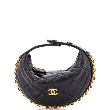 Chanel Chain Around Hobo Pouch Quilted Lambskin Extra Mini