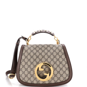 Gucci Blondie NM Top Handle Bag GG Coated Canvas Medium