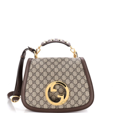 Gucci Blondie NM Top Handle Bag GG Coated Canvas Medium