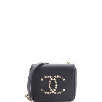 Chanel Giant Crystal CC Flap Bag Lambskin Mini