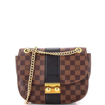 Louis Vuitton Wight Handbag Damier with Leather