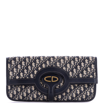 Christian Dior Fold Over Clutch Oblique Canvas