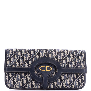Christian Dior Fold Over Clutch Oblique Canvas