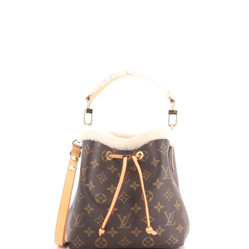 Louis Vuitton NeoNoe Handbag Monogram Canvas with Shearling BB
