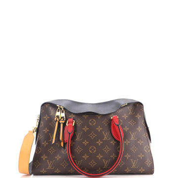 Louis Vuitton Tuileries Handbag Monogram Canvas with Leather