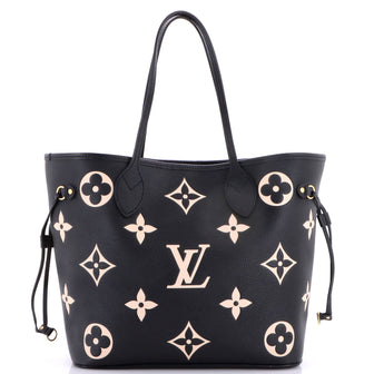 Louis Vuitton Neverfull NM Tote Bicolor Monogram Empreinte Giant MM
