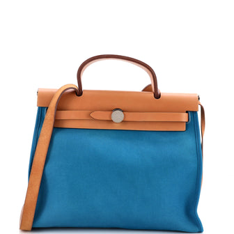 Hermes Herbag Zip Leather and Toile 31
