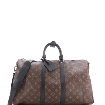 Louis Vuitton Keepall Bandouliere Bag Macassar Monogram Canvas 45