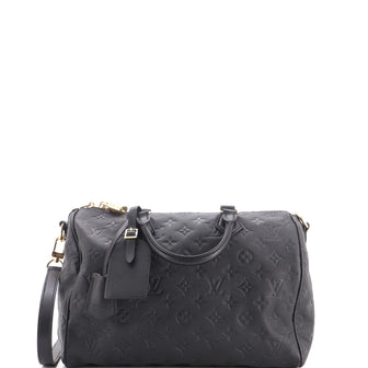 Louis Vuitton Speedy Soft Bandouliere Bag Monogram Empreinte Leather 30