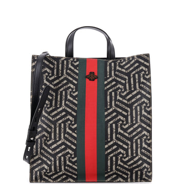 Gucci Convertible Soft Open Tote Caleido GG Coated Canvas
