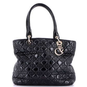 Christian Dior Lady Dior Soft Tote Cannage Quilt Patent Large