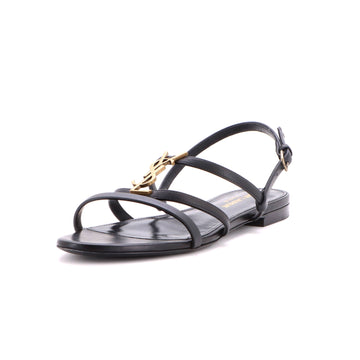 Saint Laurent Women's Cassandra Flat Sandals Leather
