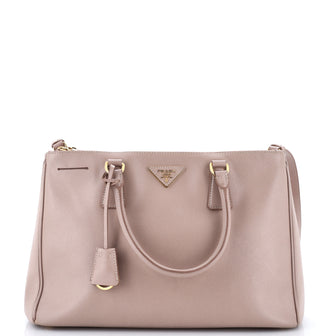 Prada Double Zip Lux Tote Saffiano Leather Medium