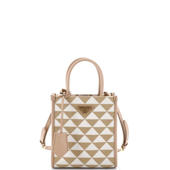 Prada Symbole Shopper Tote Jacquard Mini