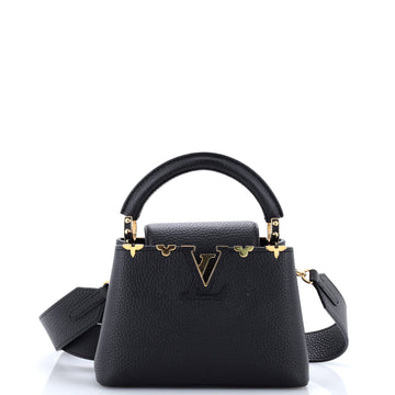Louis Vuitton Capucines Bag Leather with Embellished Detail Mini
