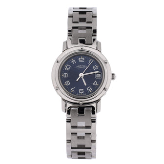 Hermes Clipper Quartz Watch Stainless Steel 24