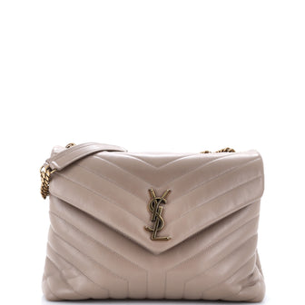 Saint Laurent Loulou Shoulder Bag Matelasse Chevron Leather Medium