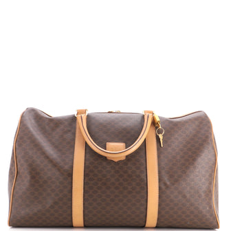 Celine Vintage Duffle Bag Macadam Coated Canvas Large