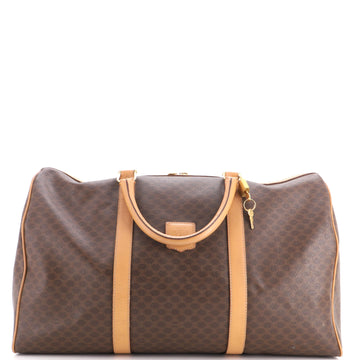 Celine Vintage Duffle Bag Macadam Coated Canvas Large