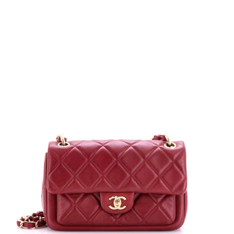 Chanel Front Pocket CC Chain Flap Bag Quilted Lambskin Small