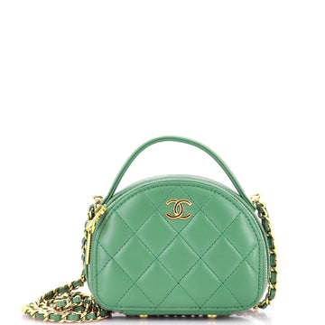 Chanel Chic Riviera Vanity Case with Chain Quilted Lambskin Mini