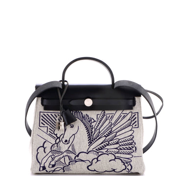 Hermes Herbag Zip Pegase Pop Toile and Leather 31