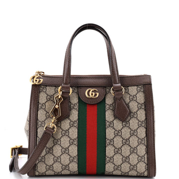 Gucci Ophidia Top Handle Tote GG Coated Canvas Small