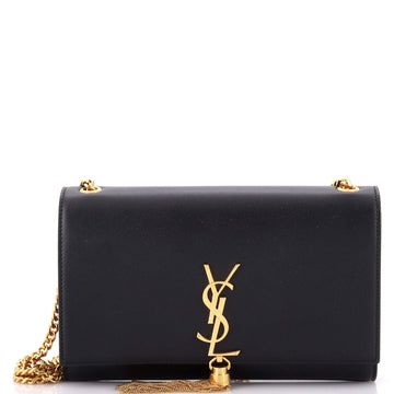 Saint Laurent Classic Monogram Tassel Crossbody Bag Leather Medium