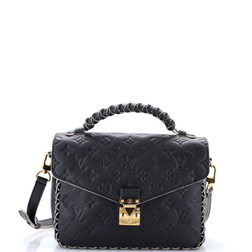 Louis Vuitton Braided Handle Pochette Metis Monogram Empreinte Leather