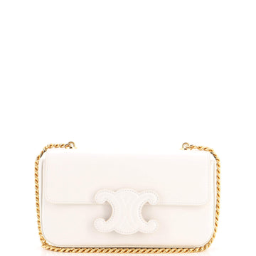 Celine Triomphe Chain Shoulder Bag Leather Small