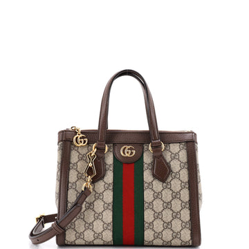 Gucci Ophidia Top Handle Tote GG Coated Canvas Small