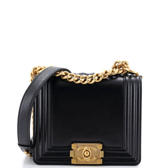 Chanel Reverso Square Boy Flap Bag Calfskin Small
