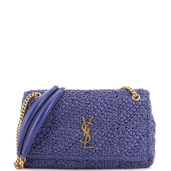 Saint Laurent Jamie Flap Bag Crochet Raffia Medium