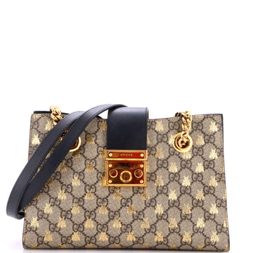 Gucci Padlock Chain Tote Printed GG Coated Canvas Small