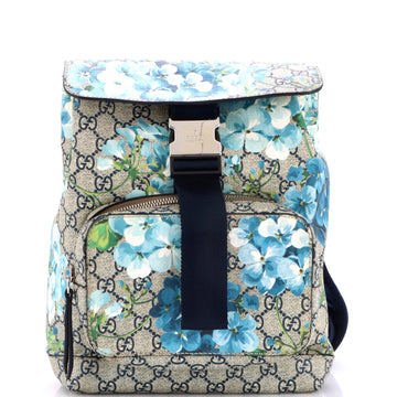 Gucci Buckle Backpack Blooms Print GG Coated Canvas Small