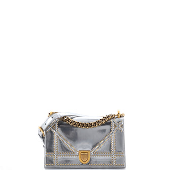 Christian Dior Diorama Flap Bag Studded Patent Small