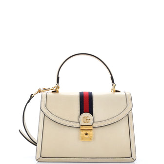 Gucci Ophidia Flap Top Handle Bag Leather Small