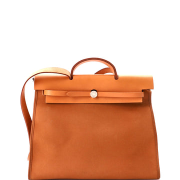 Hermes Herbag Zip Leather and Toile 39