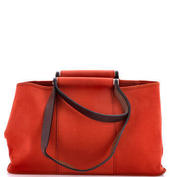 Hermes Cabag Elan Toile and Leather 39