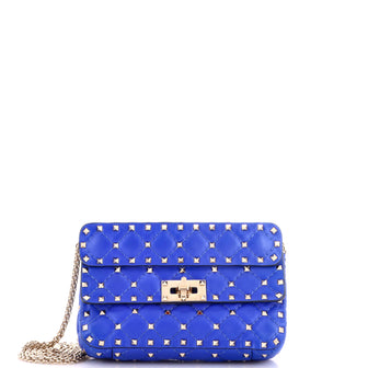 Valentino Garavani Rockstud Spike Flap Bag Quilted Leather Small