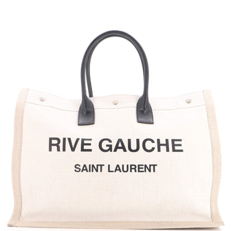 Saint Laurent Rive Gauche Shopper Tote Canvas Large