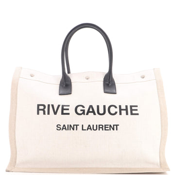 Saint Laurent Rive Gauche Shopper Tote Canvas Large